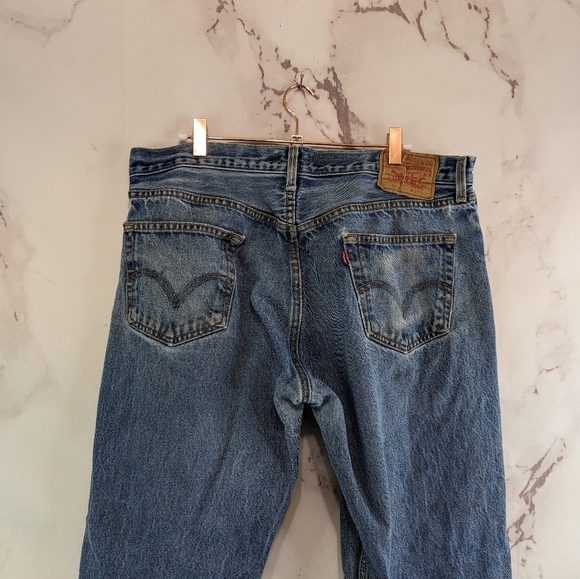 Vintage Levis Jeans Mens 38 X 30 501 XX  Vintage Y2K Denim Rigid Button Fly - Picture 6 of 15
